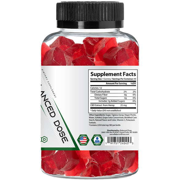 Balanced Dose 25 MG CBD Gummy
