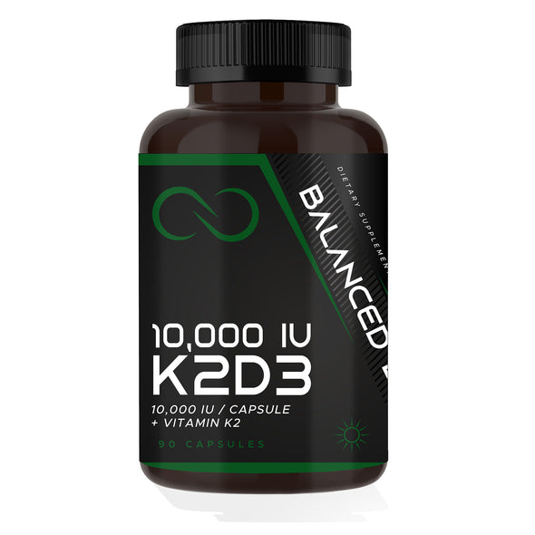 Balanced Dose Mens 10,000 IU Vitamin D3 w/ Vitamin K2